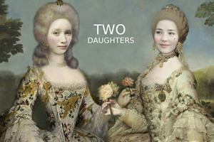 Two daughters Alisa Ten & Marfa Semenova: Autumn Barocco party
