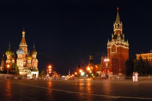 Огни ночной Москвы