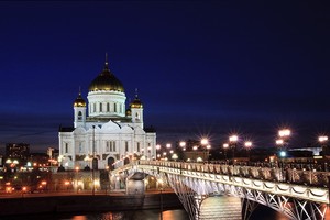 Огни ночной Москвы