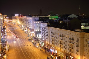 Огни ночной Москвы