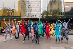 Зентаи прогулка в москве Zentai Walk in Moscow