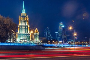 Огни ночной Москвы